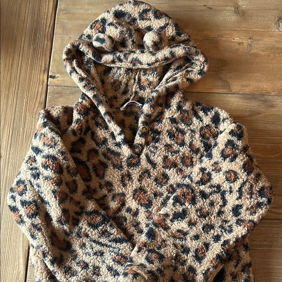 Brown and Black Leopard Print Sweatshirt - Picture 1 of 3